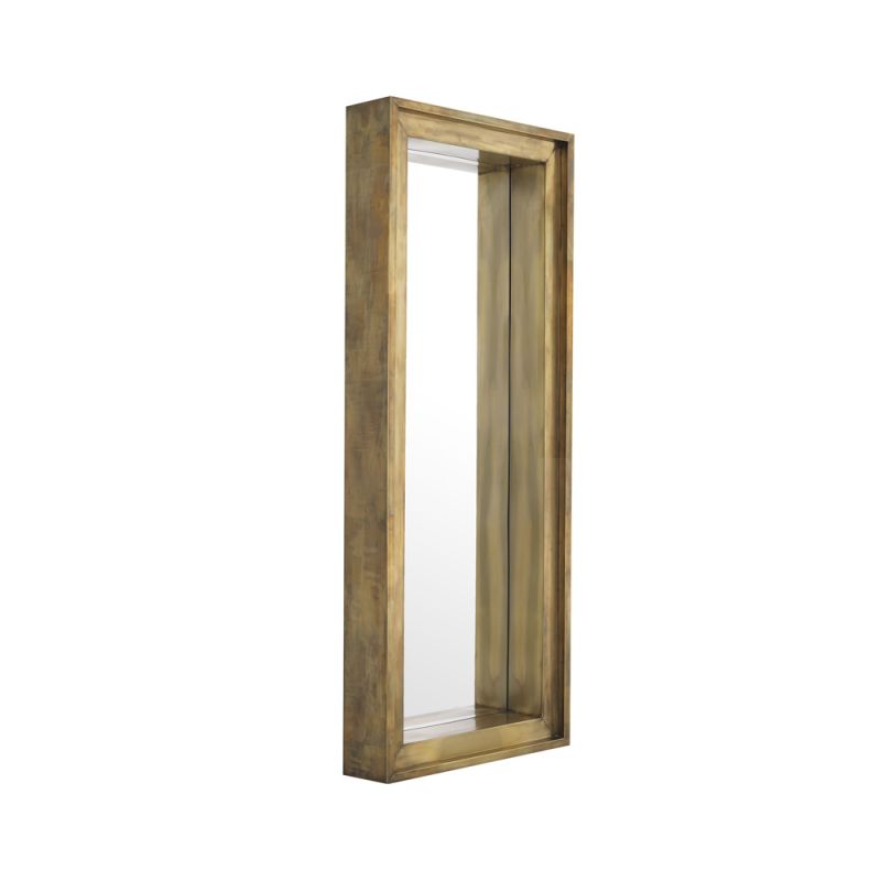 A grand luxurious antique brass dressing mirror