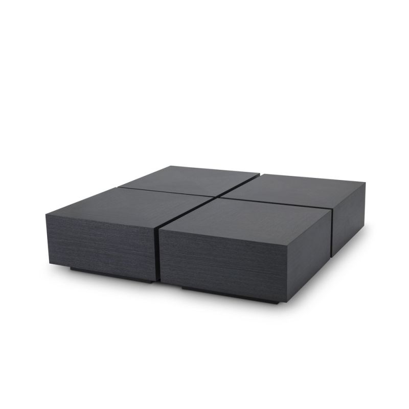 A chic and sophisticated set of 4 coffee tables in a charcoal grey finish