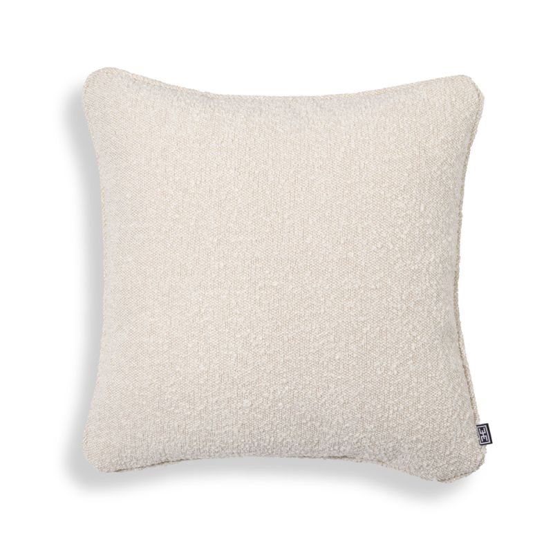 Luxurious boucle cream cushion by Eichholtz