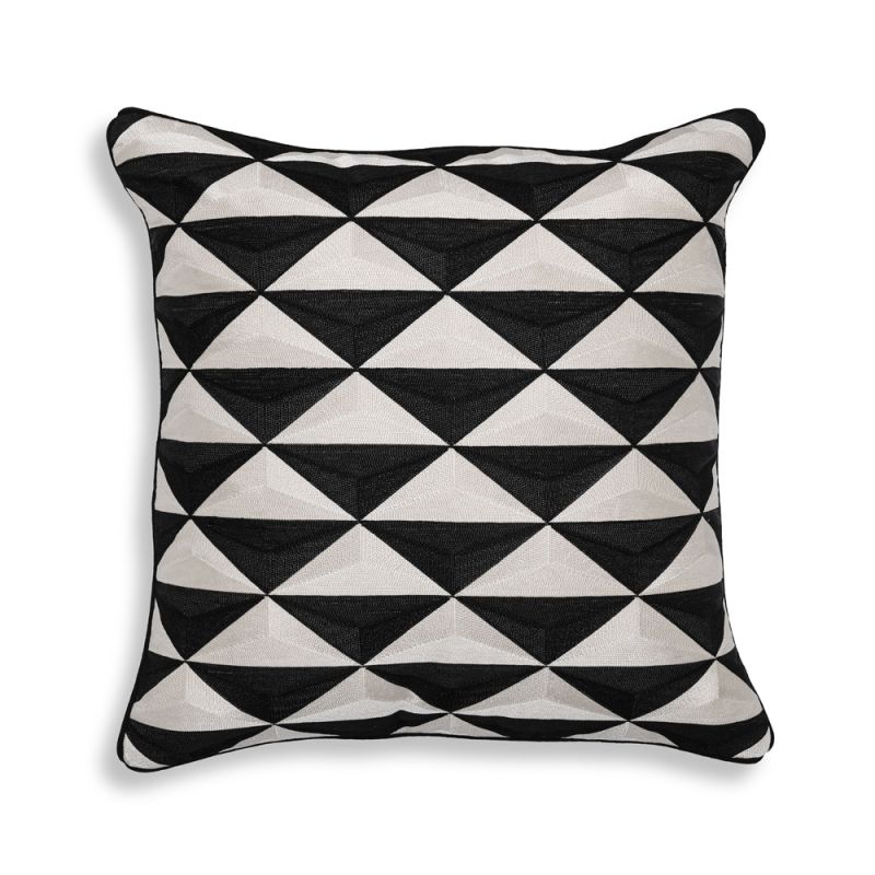 Eichholtz stylish monochrome patterned sqaure cushion