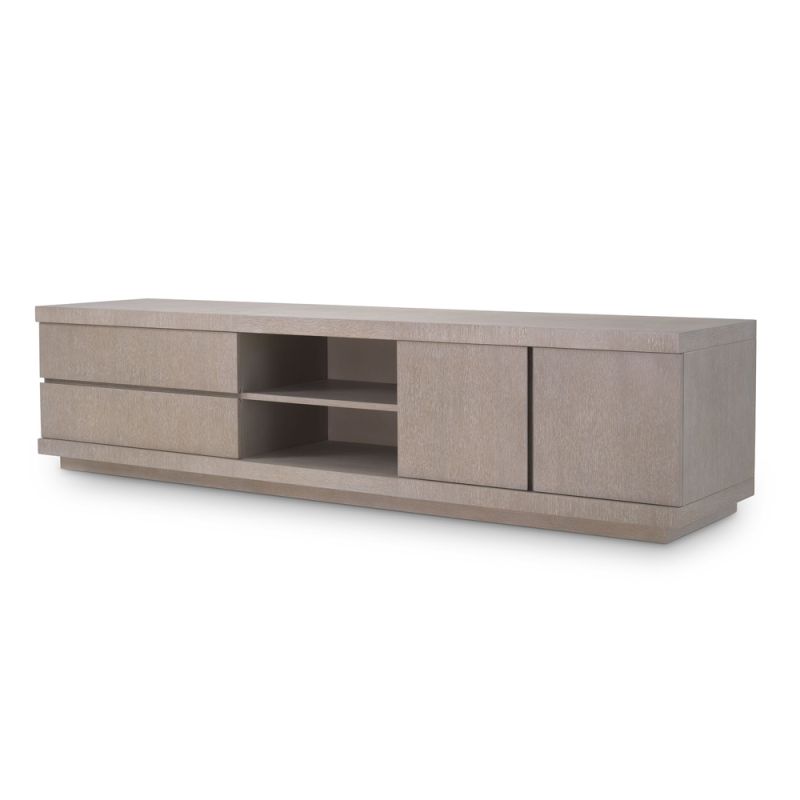 A contemporary washed oak veneer TV Cabinet by Eichholtz