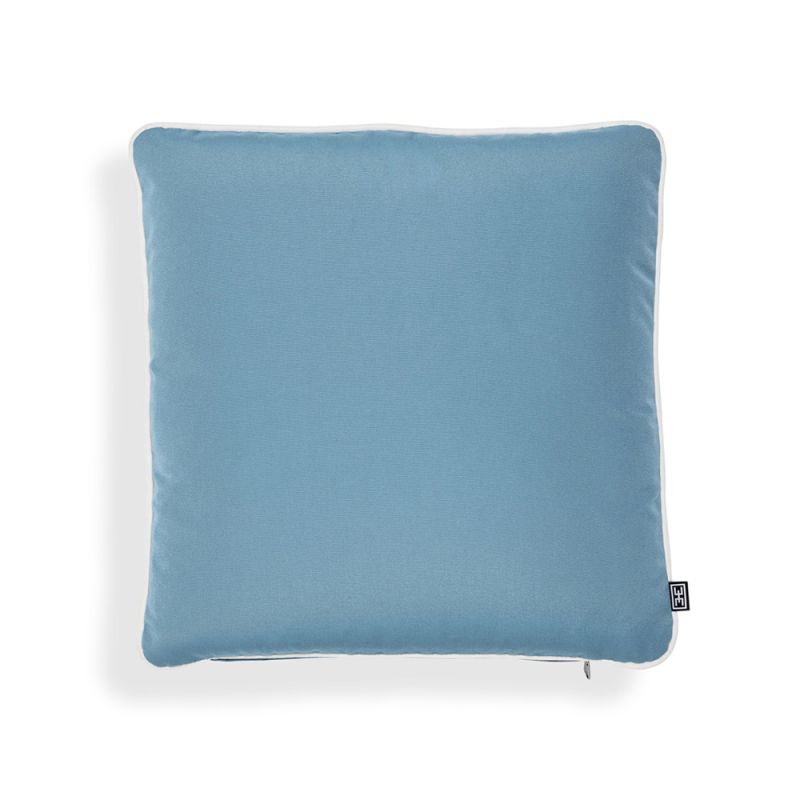 A contemporary minimal blue outdoor cushion by Eichholtz