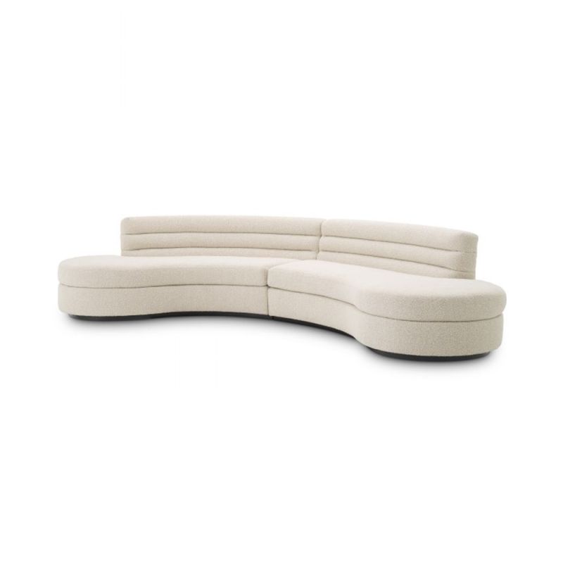 A dreamy boucle cream curvaceous sofa by Eichholtz 