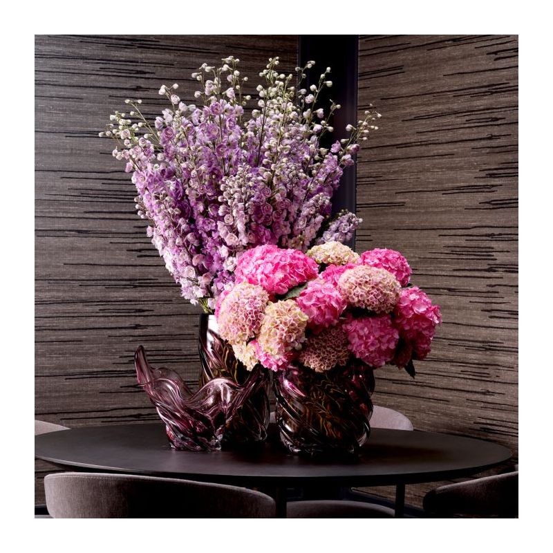 Sculptural pink glass bowl
