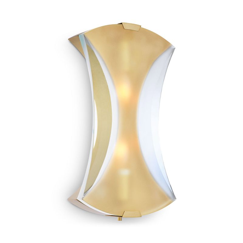 Gorgeous gold wall light with sweeping shape