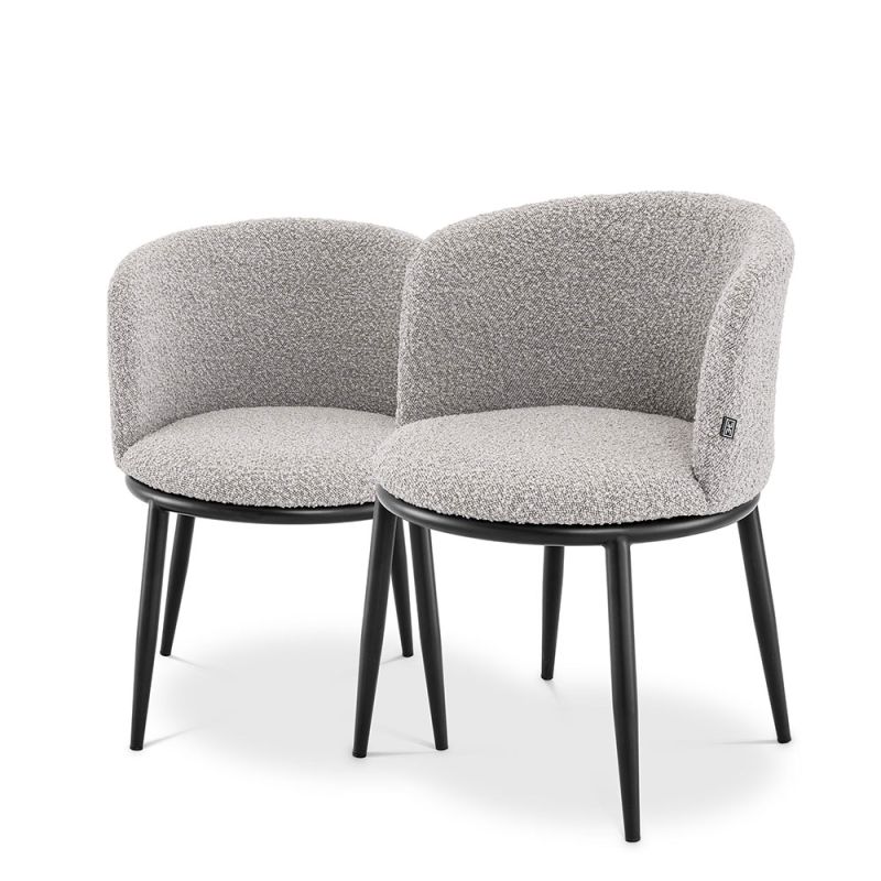 Filmore Dining Chair - Set of 2 - Boucle Grey