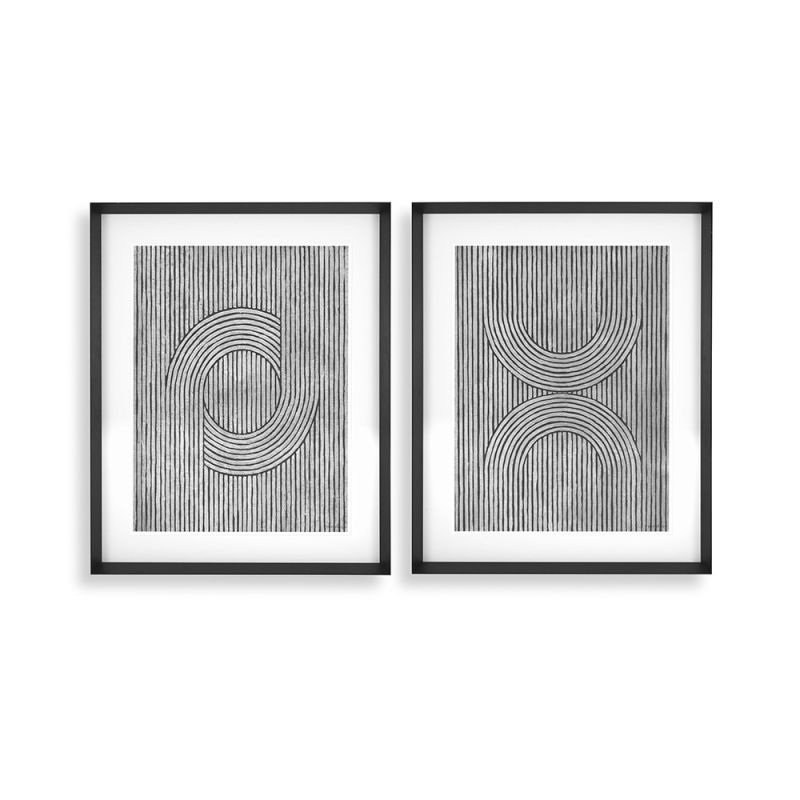 Set of 2 stunning abstract grooves prints