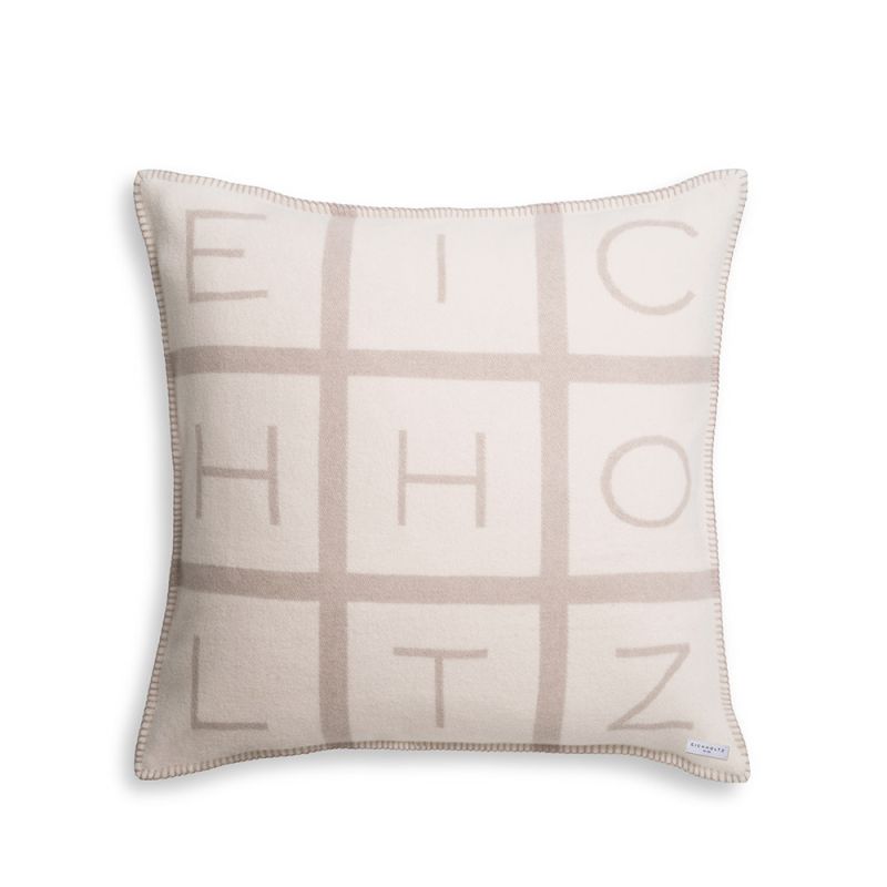 Elegant wool and cashmere Eichholtz cushion with neutral colour palette and stitching details