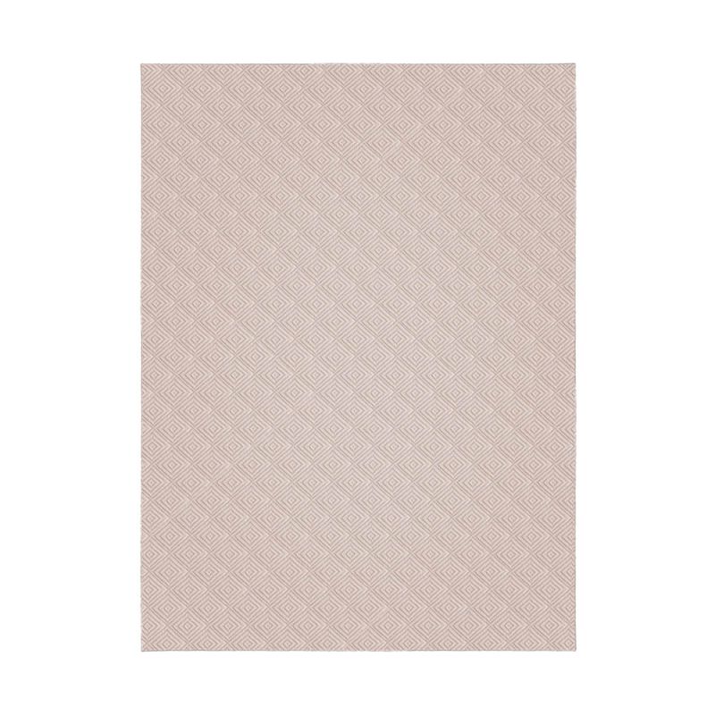 A mesmerising patterned outdoor rug in a beige finish