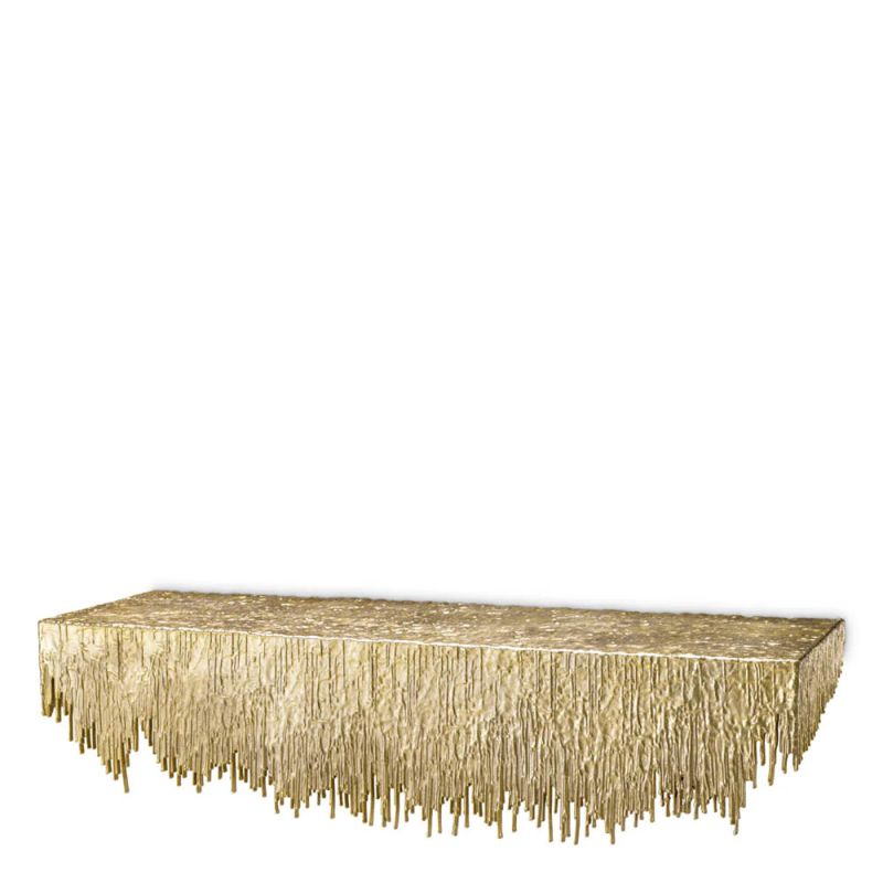 Wall console in dripping gold design