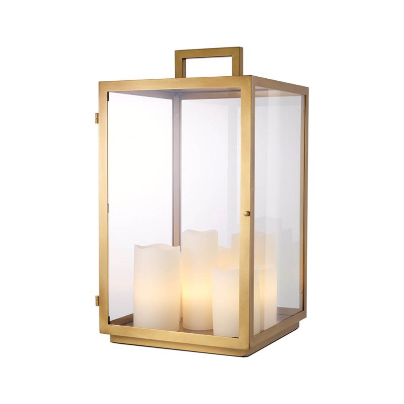 Sophisticated lantern light in brass finish