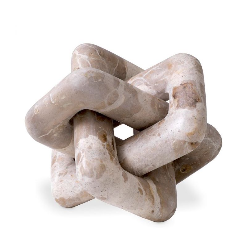 Brown marble interwoven design object