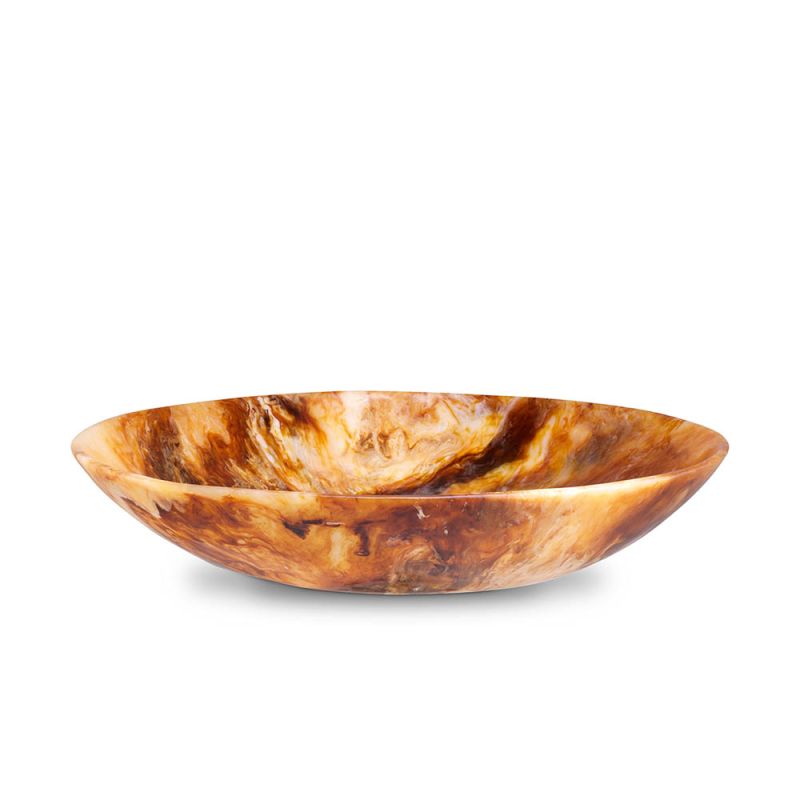 Mesmerising resin bowl with exquisite, brown marble-effect