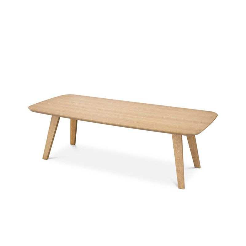 gorgeous natural wood dining table with curved edges 