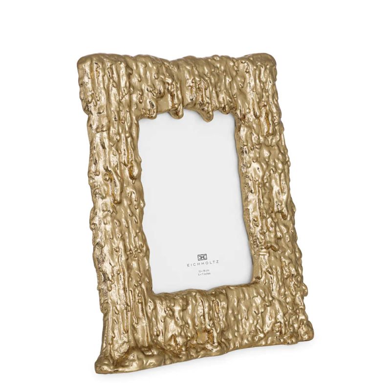 gold drip effect picture frame in small