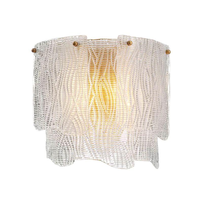 handcrafted textured glass wall lamp