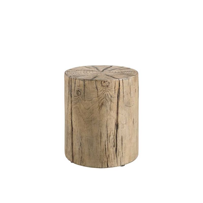 Side table with wooden appearance made of magnesium oxide