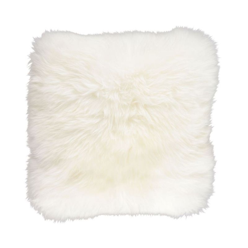 New Zealand sheepskin ivory cushion