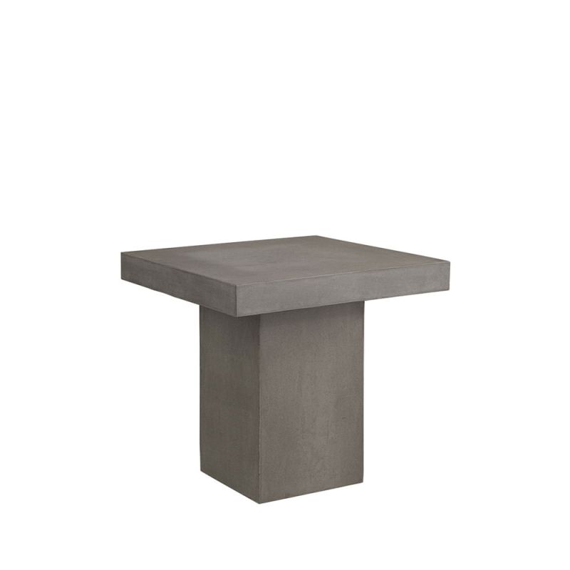 Large concrete angular square dining table
