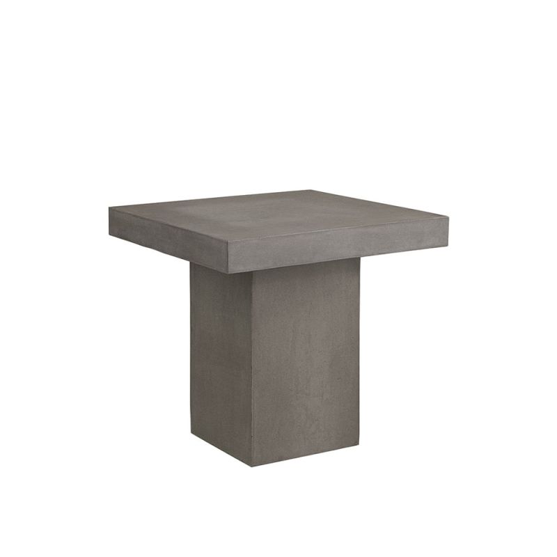 Concrete angular square dining table