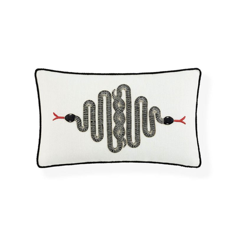 Jonathan Adler Snake Embroidered Cushion Jonathan Adler Accessories