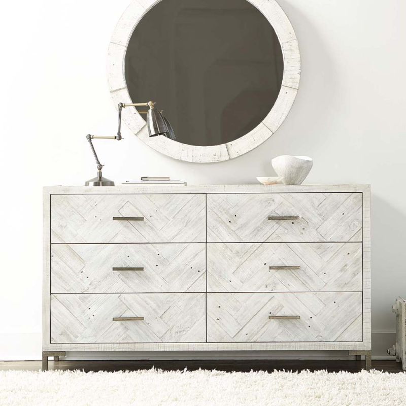 A harringbone style dresser