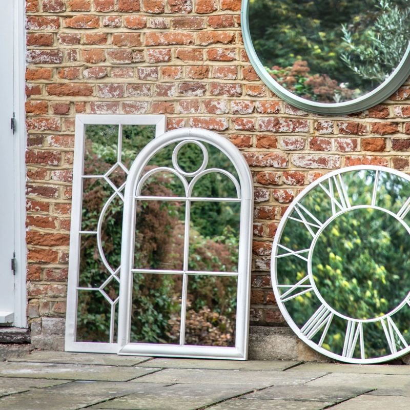 Enhance your outdoor space with the Rainham Outdoor Mirror in white. Stylish and weather-resistant, it adds elegance and depth to any garden or patio.