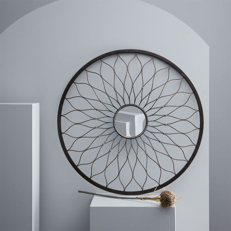Mesmerising mirror with geometric shapes and beading detail