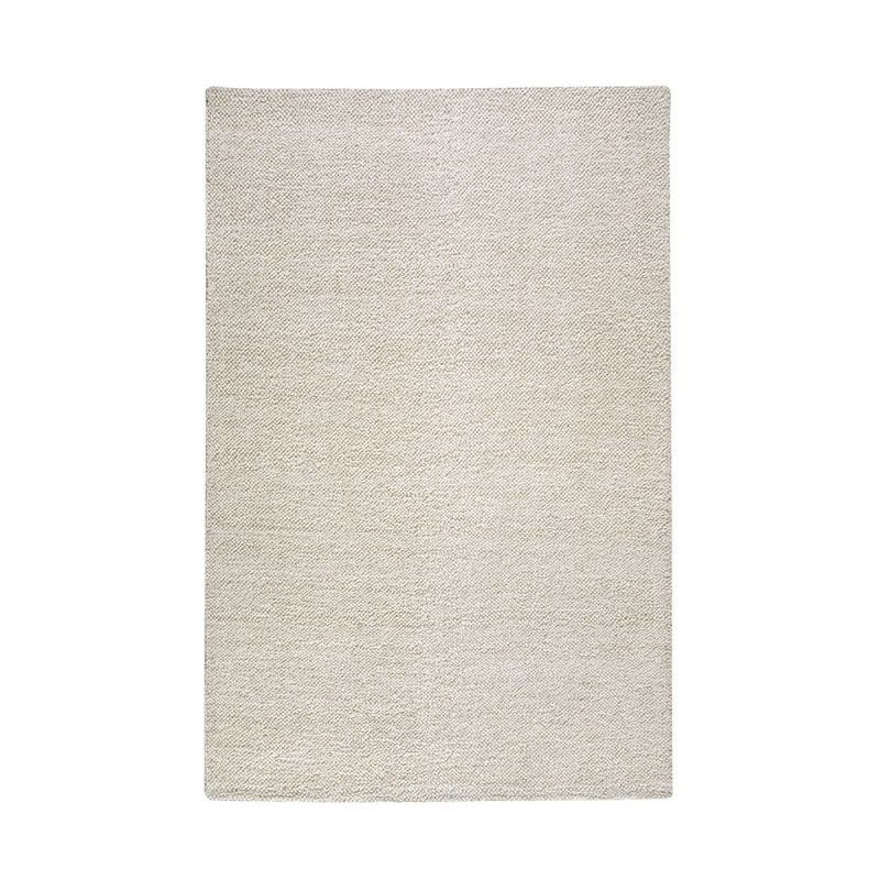 Elegant and simple wool rug in ivory