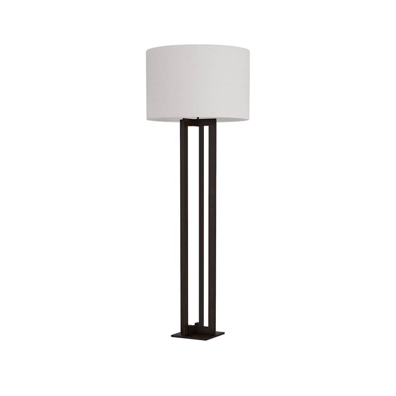 Black floor lamp with four edges