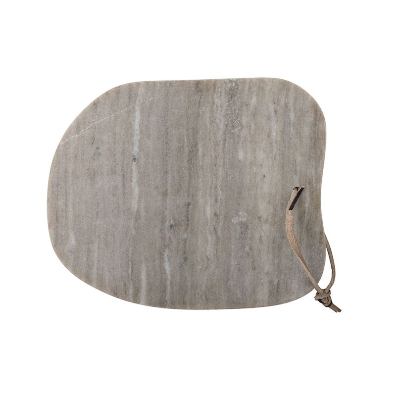 Elegant marble cutting board featuring organic shape