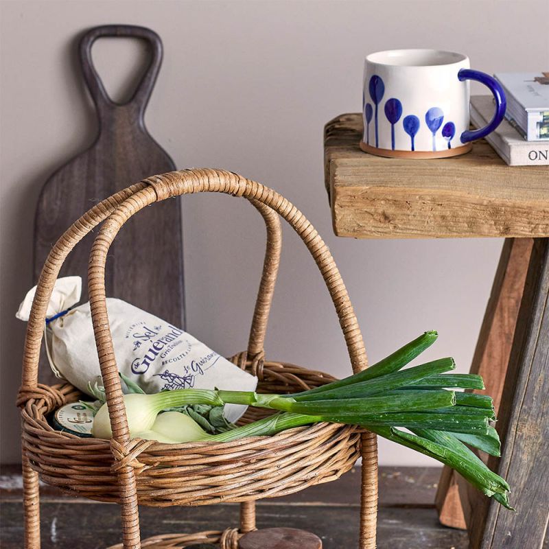 Set of three quirky blue design mugs 