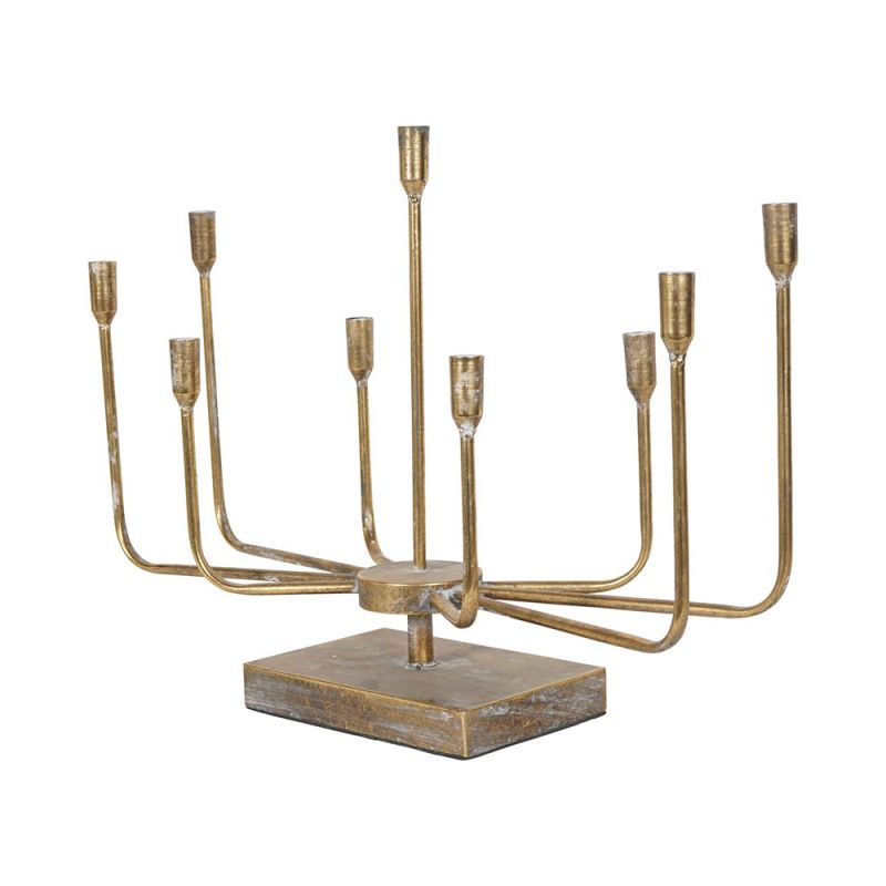 Gorgeous antique brass candelabra with 9 candle holders