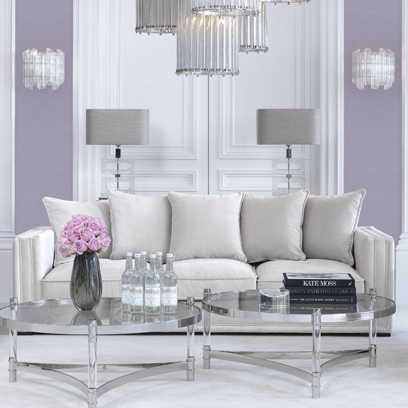 Designer stone grey modern upholsetered sofa 