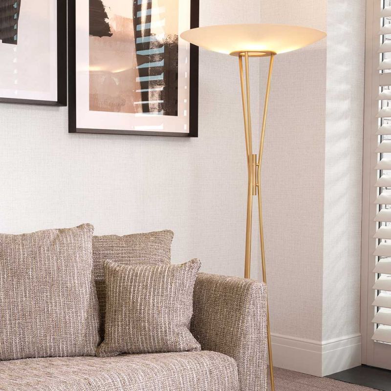 A stylish floor lamp by Eichholtz with a Mid-Century Modern design