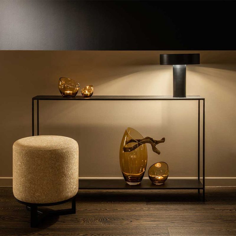 Glass vase in gorgeous amber finish