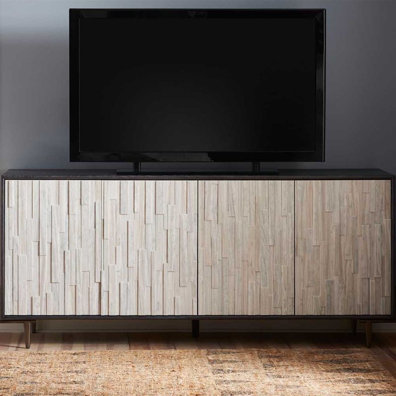 Panelled textured sideboard/ TV unit