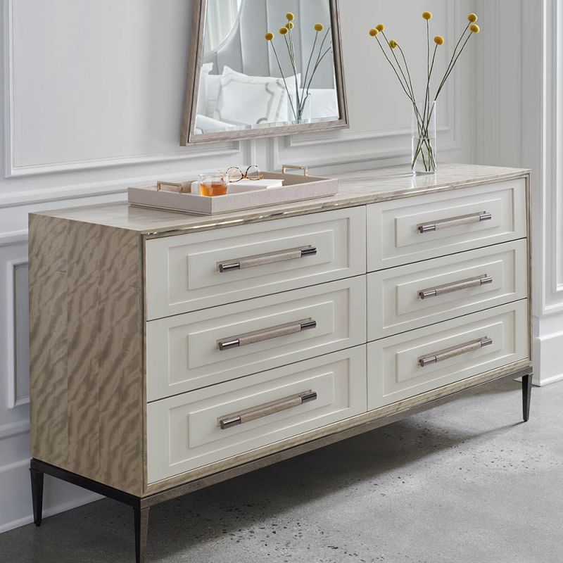classic white and wood dresser