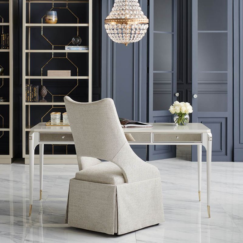 gorgeous mirrored desk