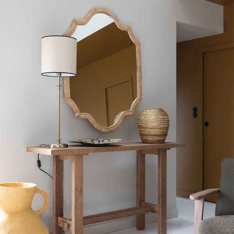 Recycled oak rectangular console table