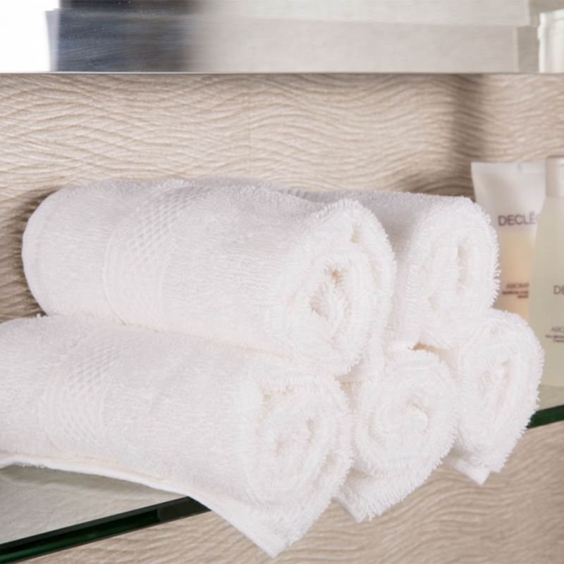 Luxury white Egyptian cotton hand towel