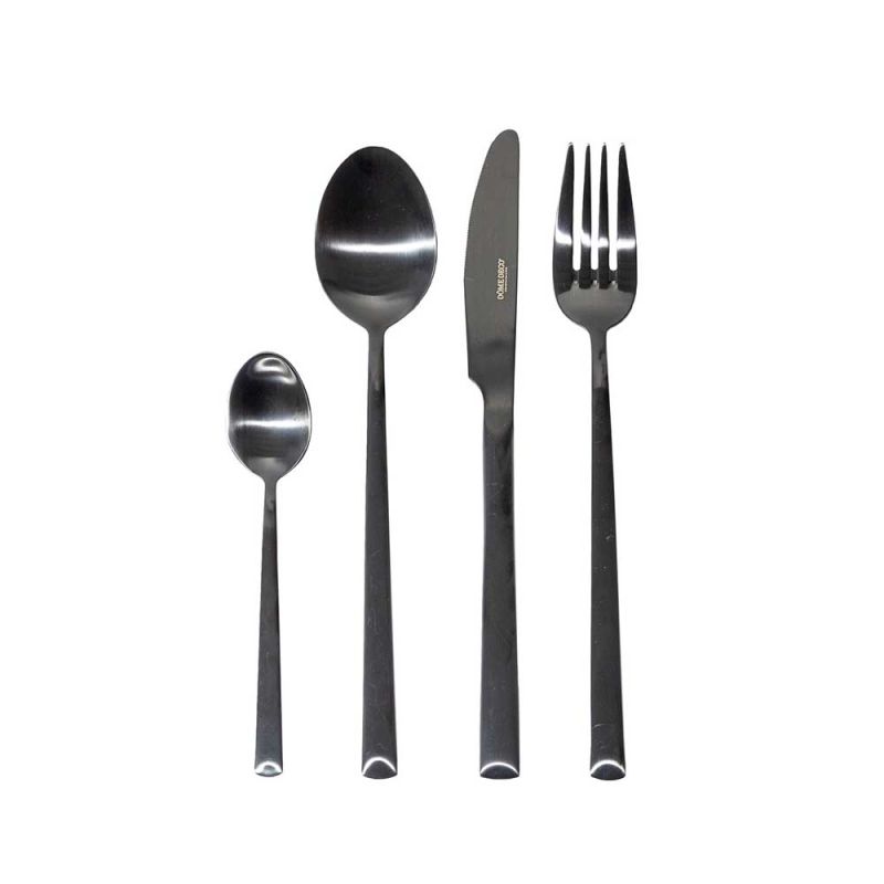 Glamorously modern black cutlery set