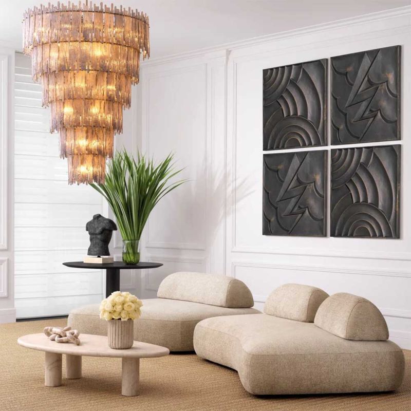 Glamorous large chandelier with layered design