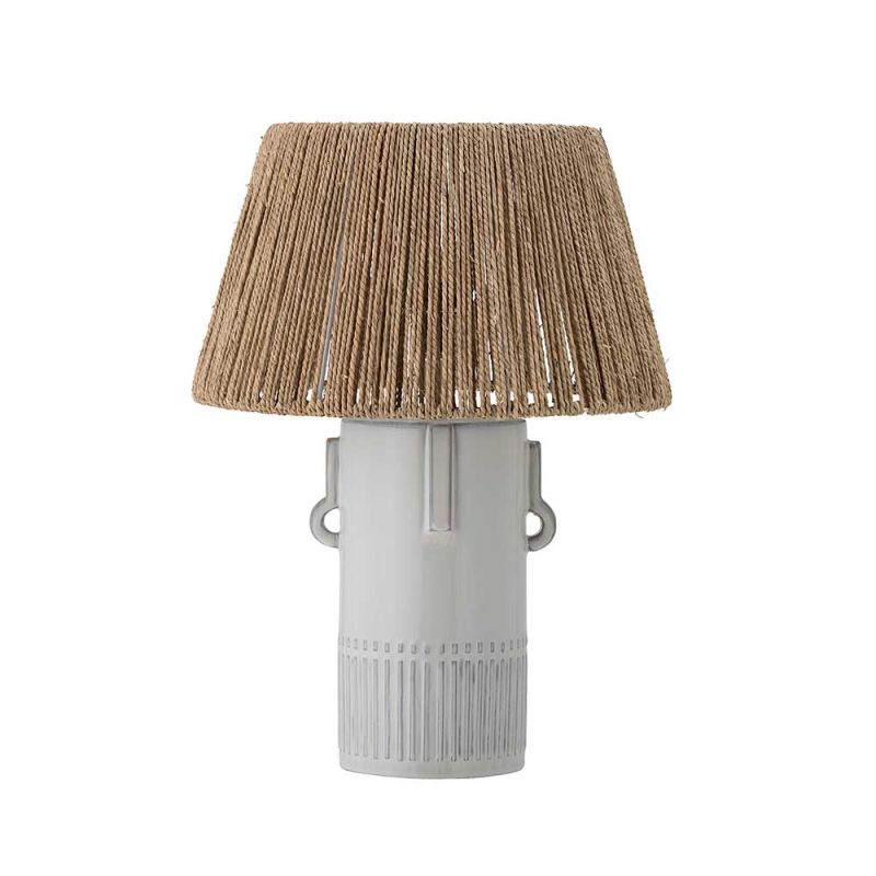 Elegant and artsy sculptural lamp with natural jute lampshade