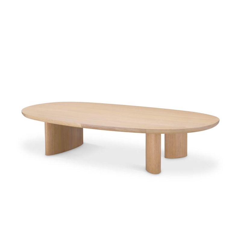 Scandi coffee table in oak veneer and lovely asymmetrical legs