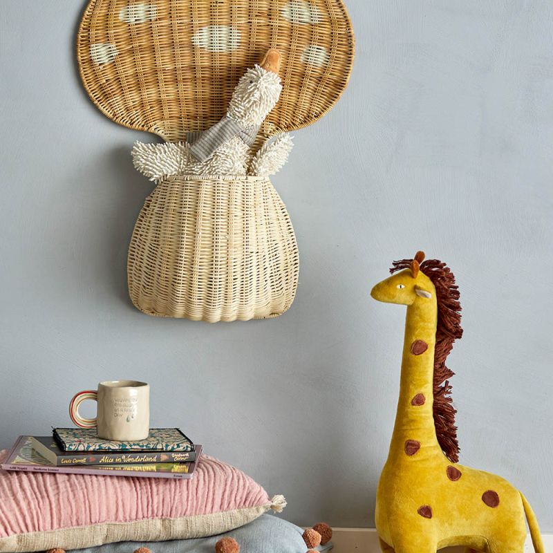 Wall mounted mushroom design basket