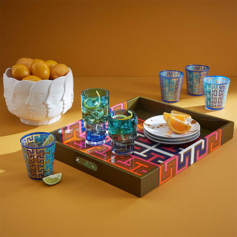 Multicoloured glossy tray