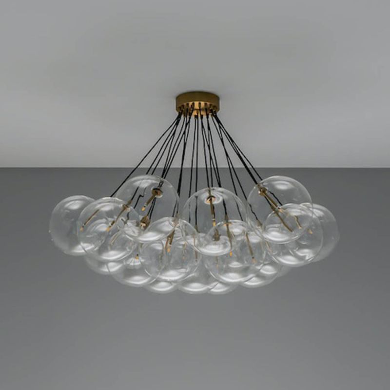 Stunning cloud-like design light with clear orb shades