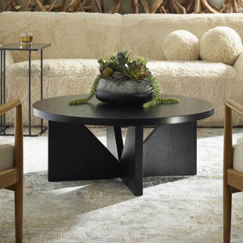 A sophisticated coffee table by Uttermost with a luxury espresso finish