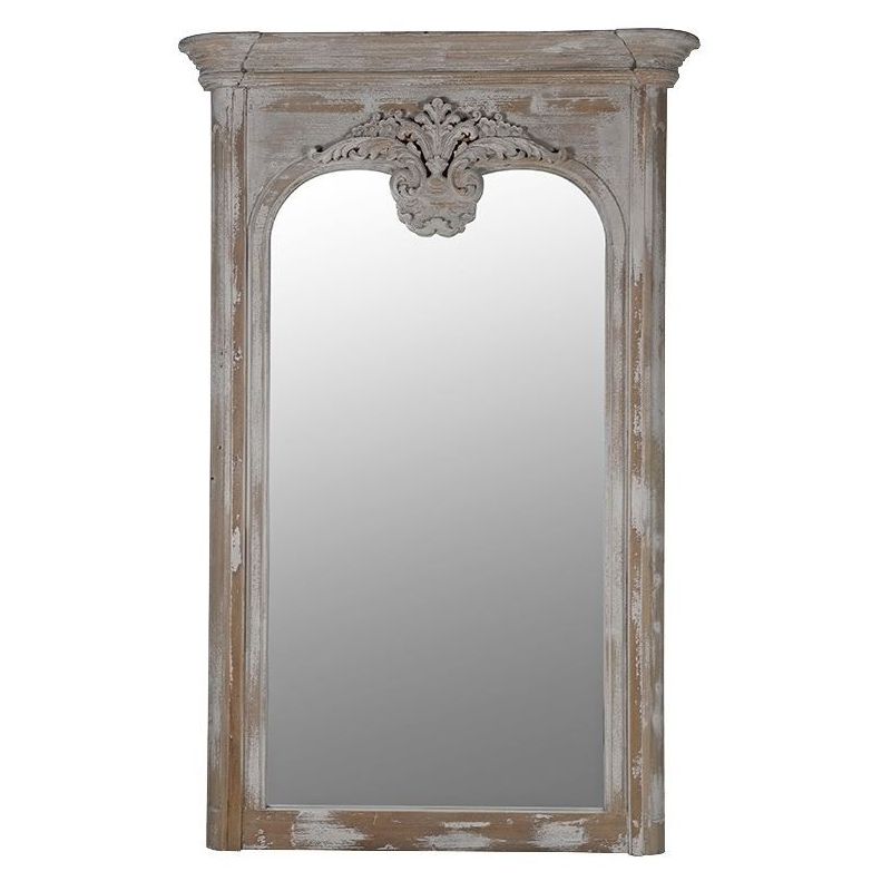 Rustic White Antiqued Mirror